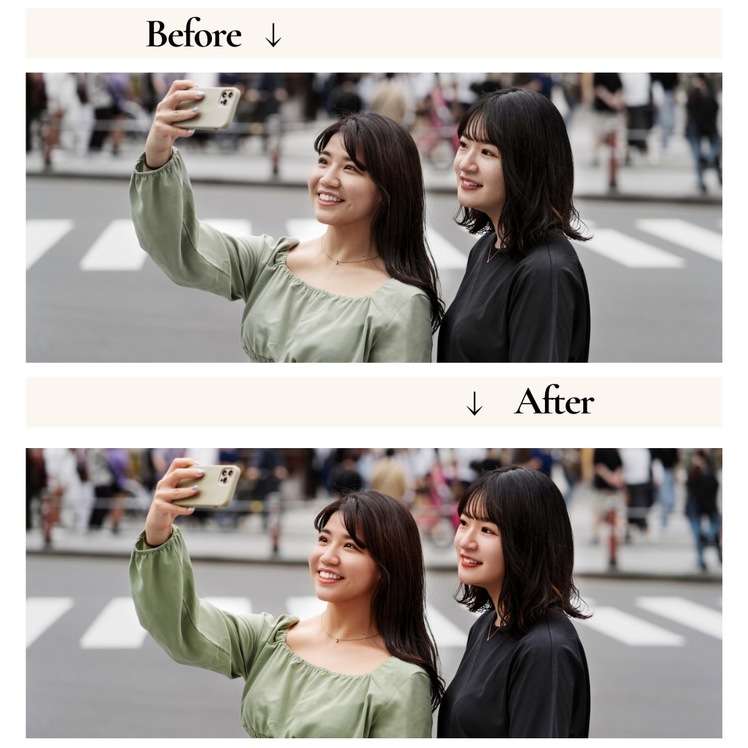 レタッチのプロが人物写真を綺麗に修正します 修正・合成・加工等何でも受け付けます イメージ5