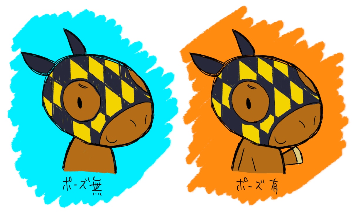現役・引退競走馬のかわいいイラストお作りします かわいいお馬さんをSNSアイコンやヘッダーにしませんか？ イメージ2