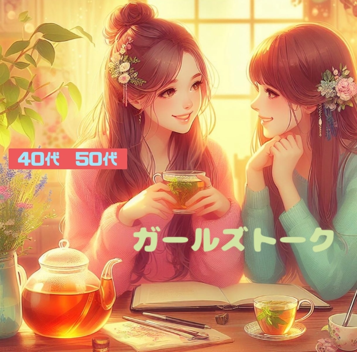 ガールズトーク♡40代、50代の恋バナを聞きます 歳は関係ないよ！ずーっと女子♡恋愛/パートナー/恋人/夫婦 イメージ1