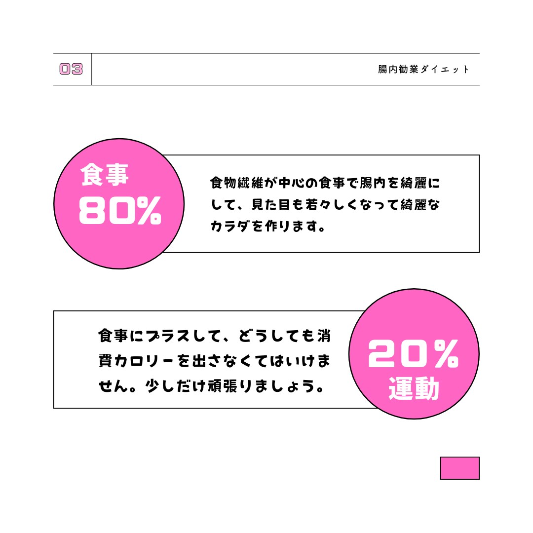 腸活で内側から痩せて綺麗になるダイエット教えます 腸内環境を整えて痩せる食事と軽い運動で体重を落としましょう。 イメージ5