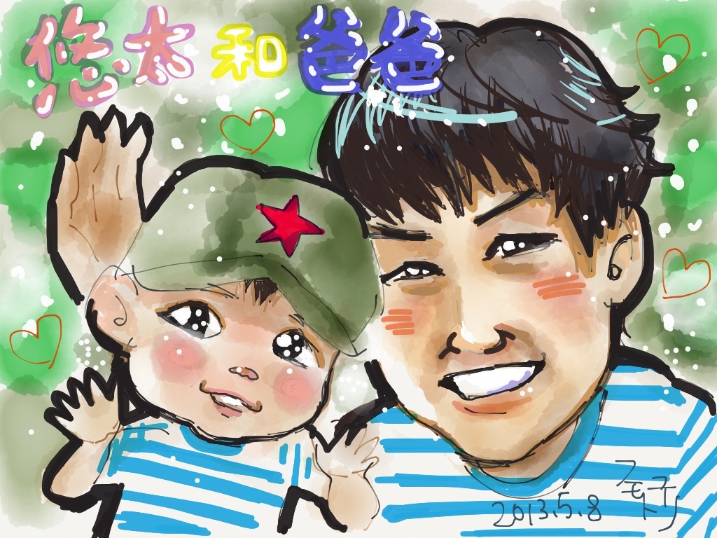 あなたの写真を元に、iPadで、水彩画風な似顔絵を描きます！ イメージ2