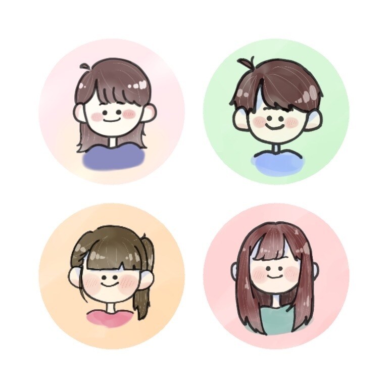 かわいいSNSアイコン描きます 安く早く！名刺などにもおすすめです( ¨̮ ) イメージ2