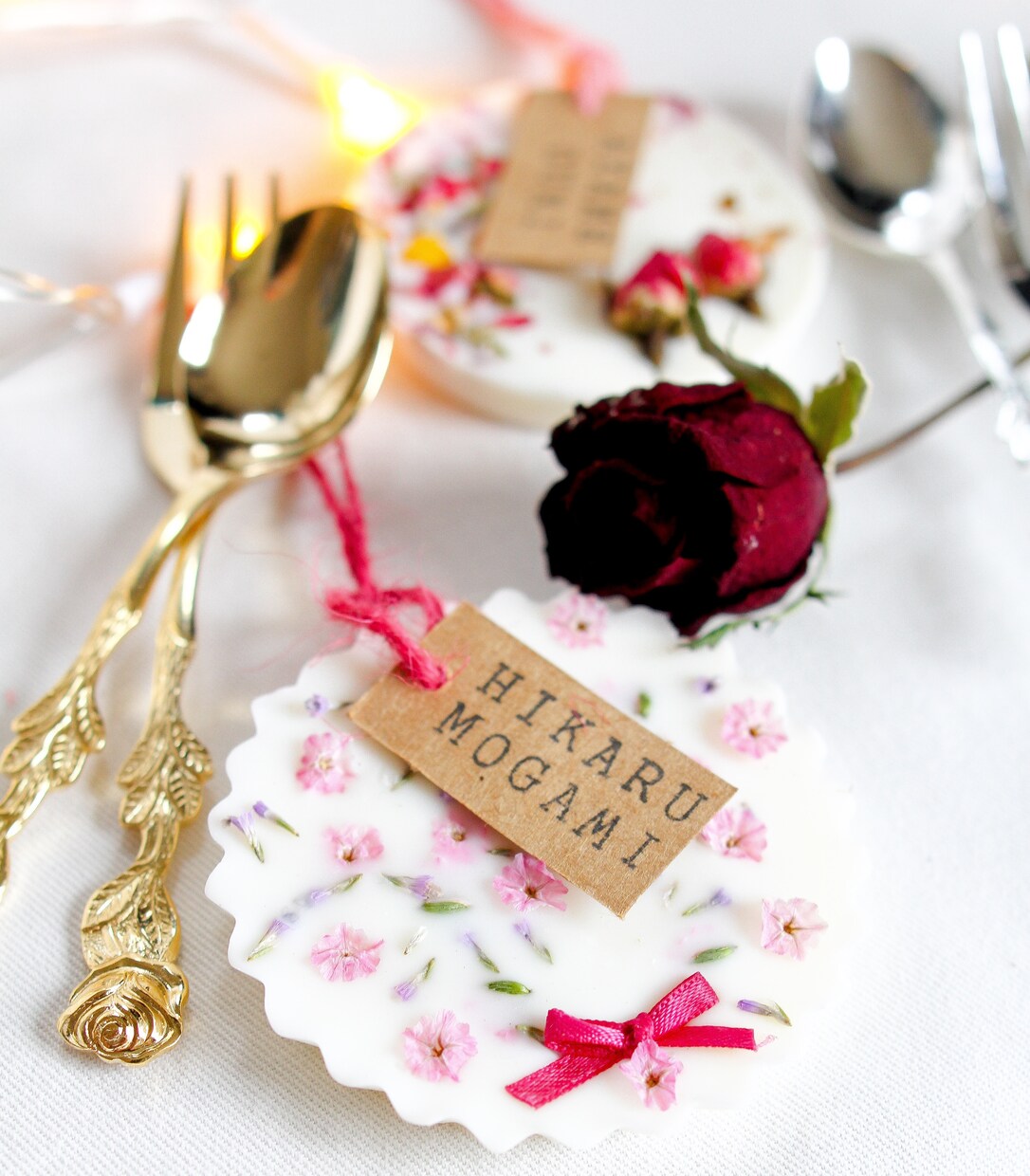 結婚式のゲストの席札キャンドルサシェで作ります 大切なウェディングにもうワンアクセント♡ イメージ2