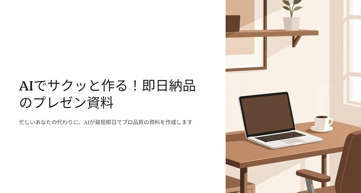 AIでプレゼン資料を【即日納品】します 原稿を送るだけでプロ品質の資料を"即日納品"！ イメージ2