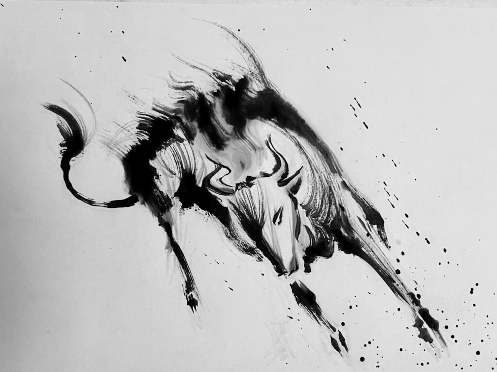 墨絵作品(原画)を制作致します 白と黒で表す墨絵を描きます。原画納品(&データ)はこちら イメージ7