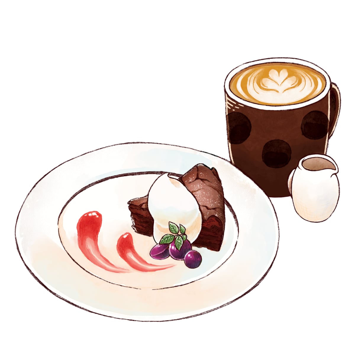 食べ物、飲み物、メニューのイラスト描きます あなたの特別な料理、大切に描きます。 イメージ3