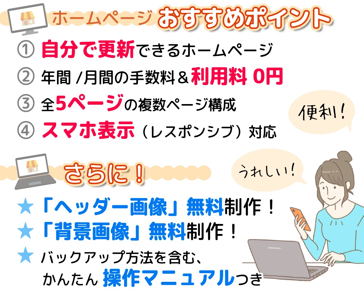 ホームページ＆名刺セット★プロがまとめて作ります デザインのアイデアなしでも大丈夫。起業にも最適です イメージ2