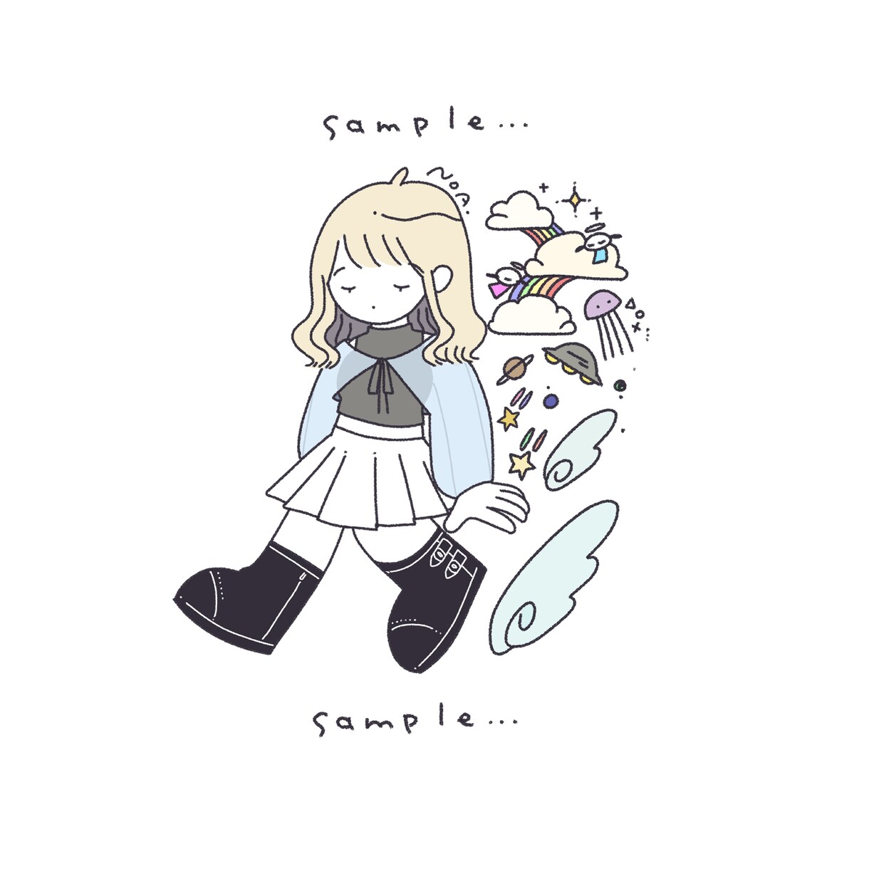 SNSでお使い頂けるアイコンをお描きします まぁるいシルエットのかわいいイラスト作成します。 イメージ6