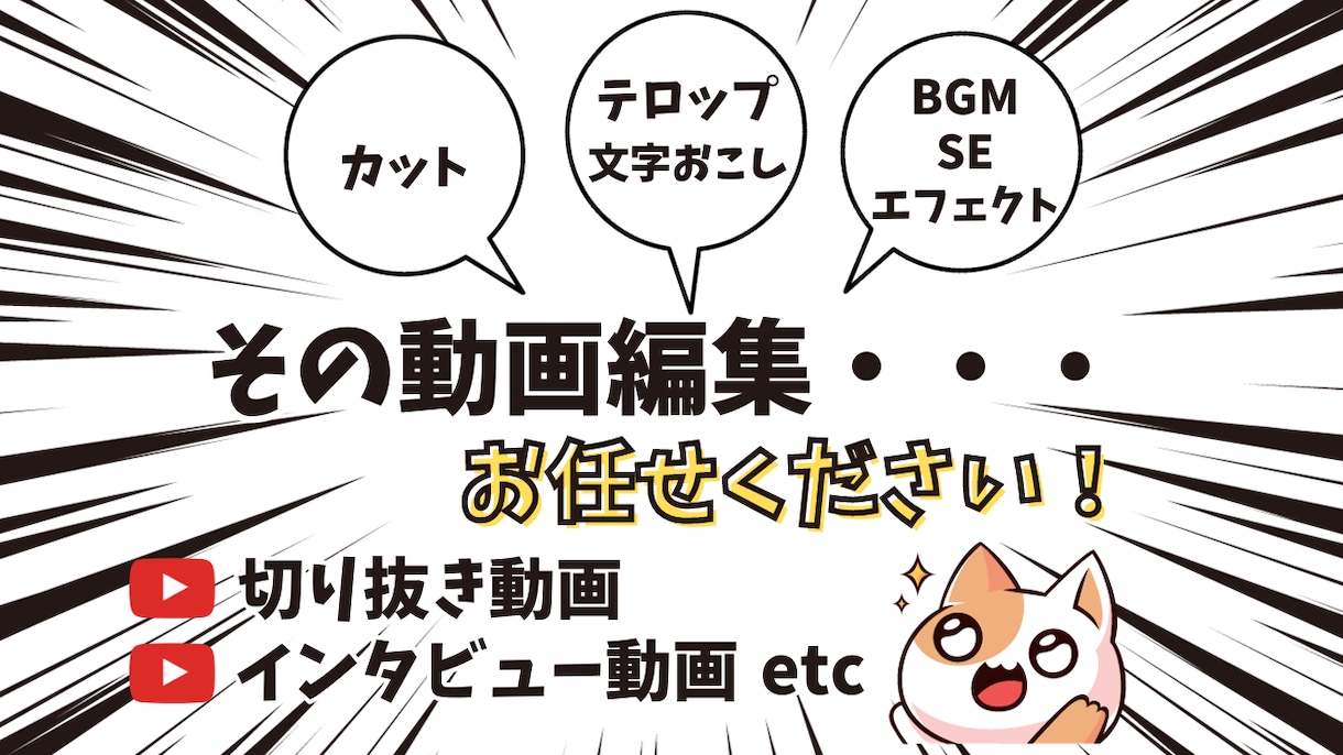 SNS用切り抜き動画の編集承ります 元テレビ局職員が丁寧に編集します！ イメージ1