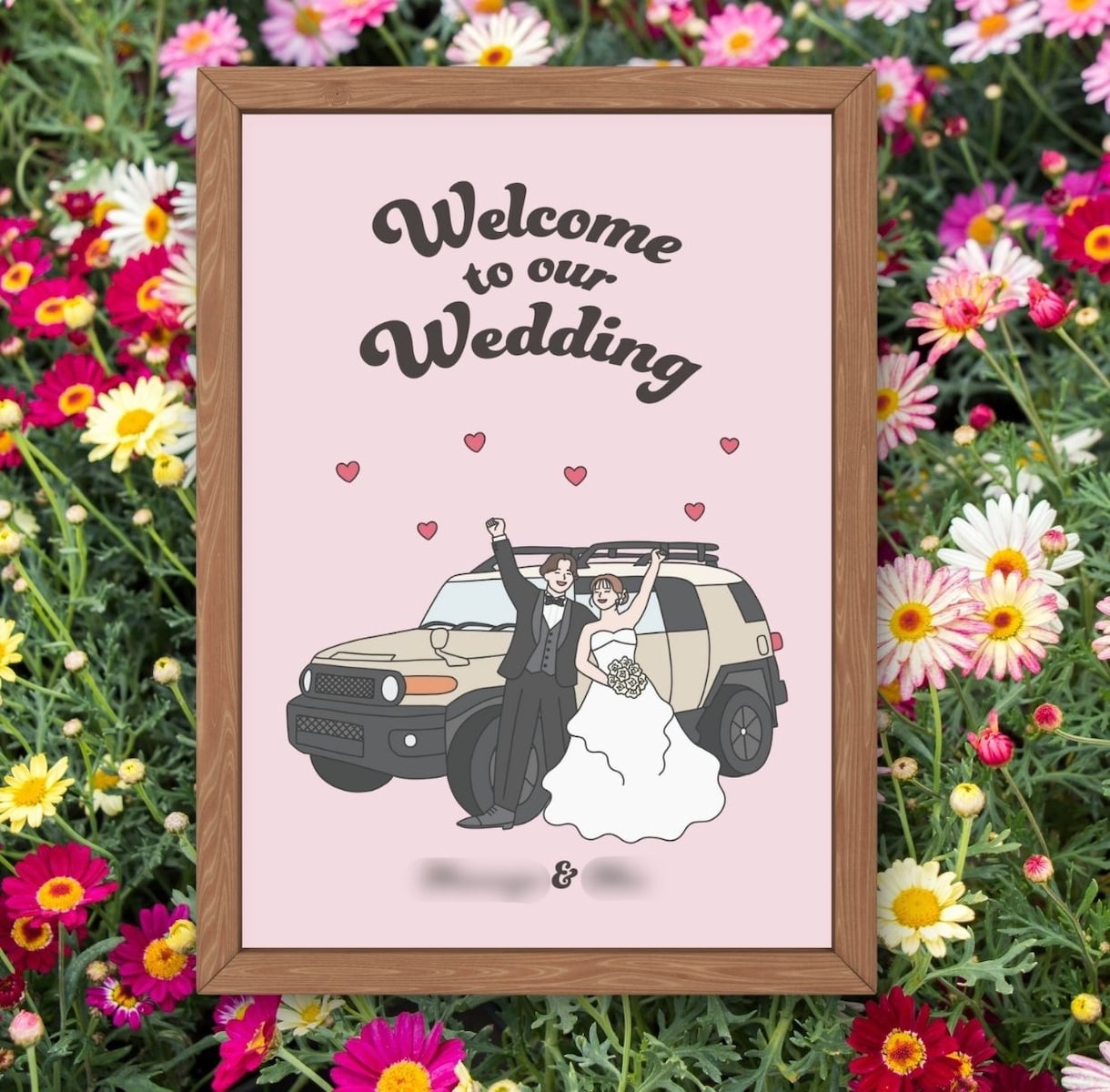 ポップで大人可愛いウェルカムボードお作りします 結婚式がもっと楽しみになるウェディングアイテム！ イメージ1