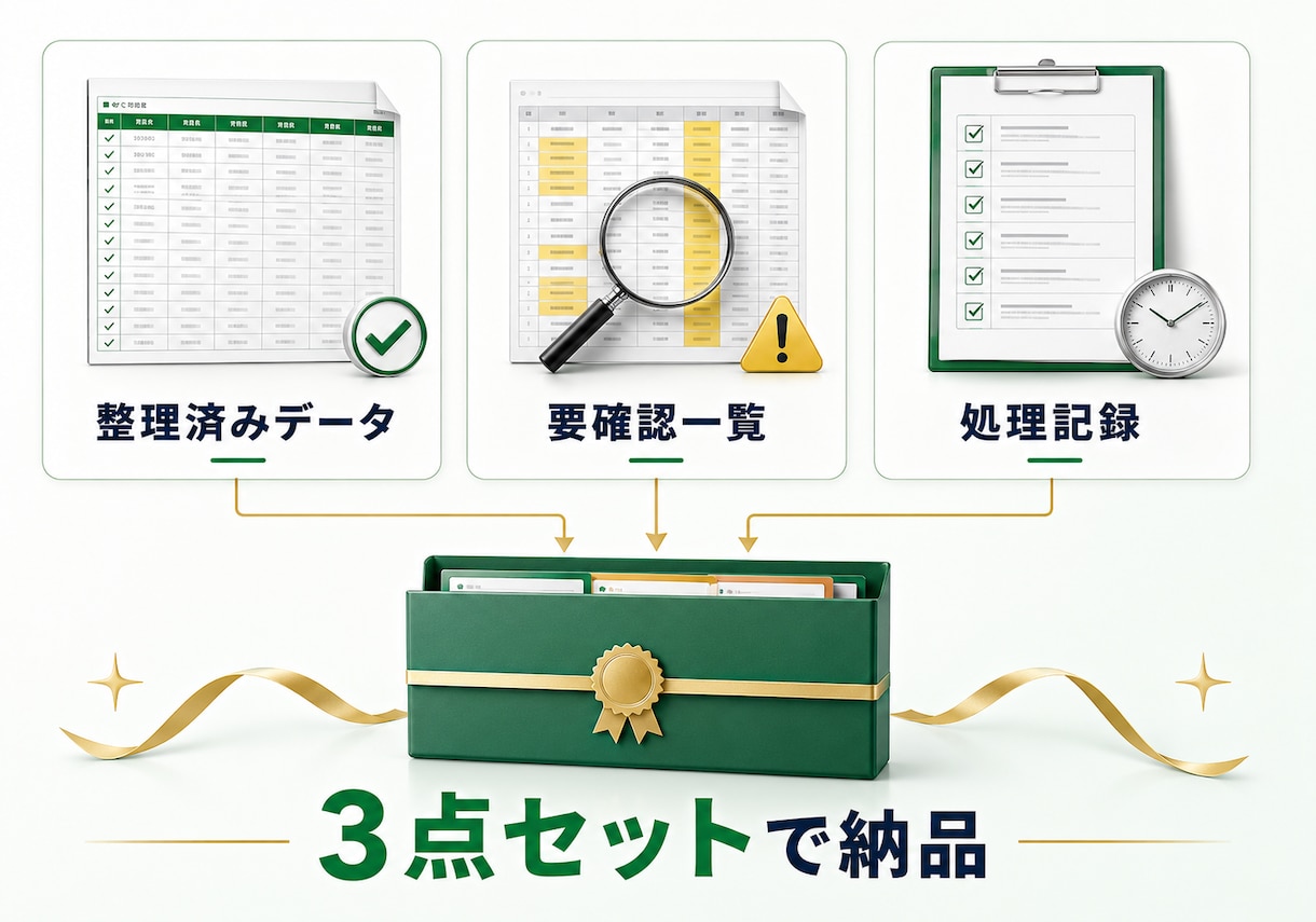 Excel・CSVのデータをきれいに整えます 重複・表記ゆれ・空欄を整理し、確認しやすい表に仕上げます イメージ3