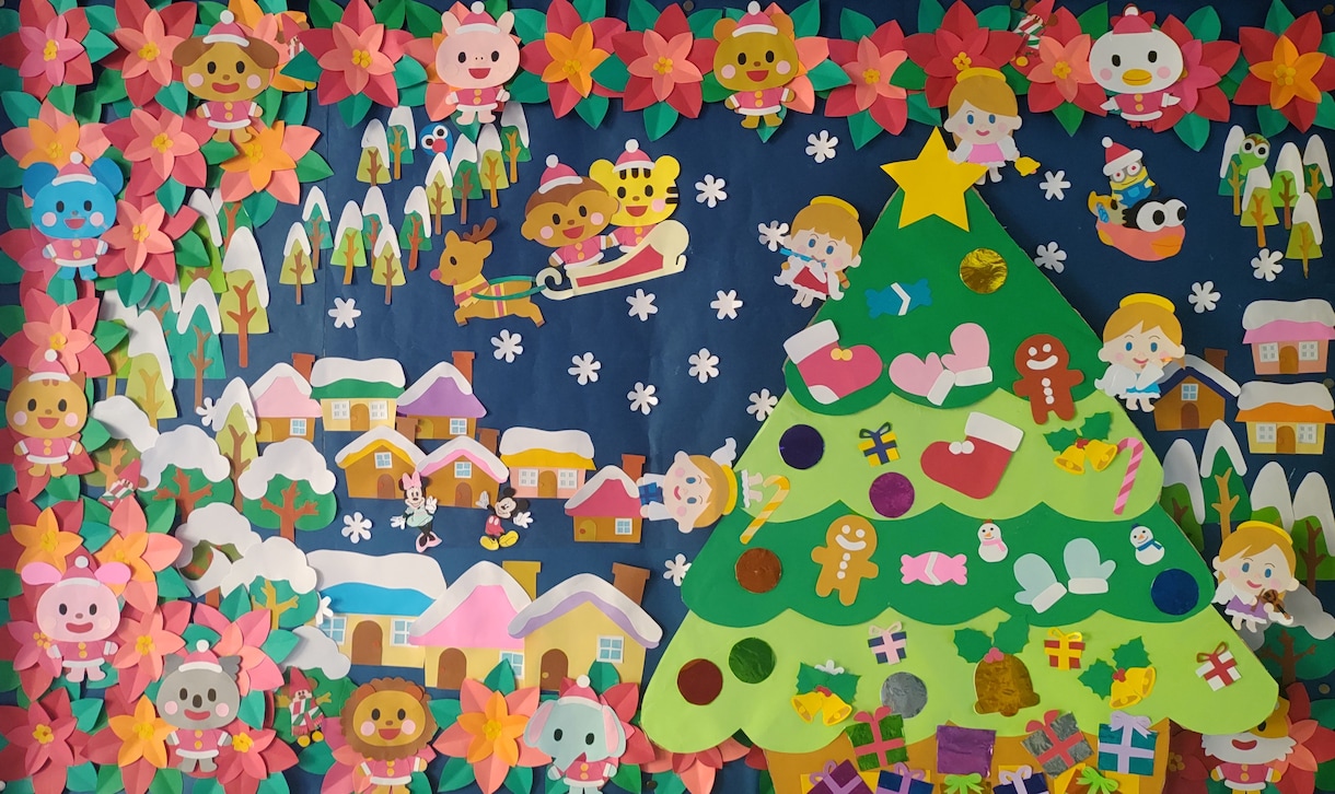 壁面構成を作成します 手作りの壁面構成を作成します。紙づくりのかわいいものです。 イメージ4