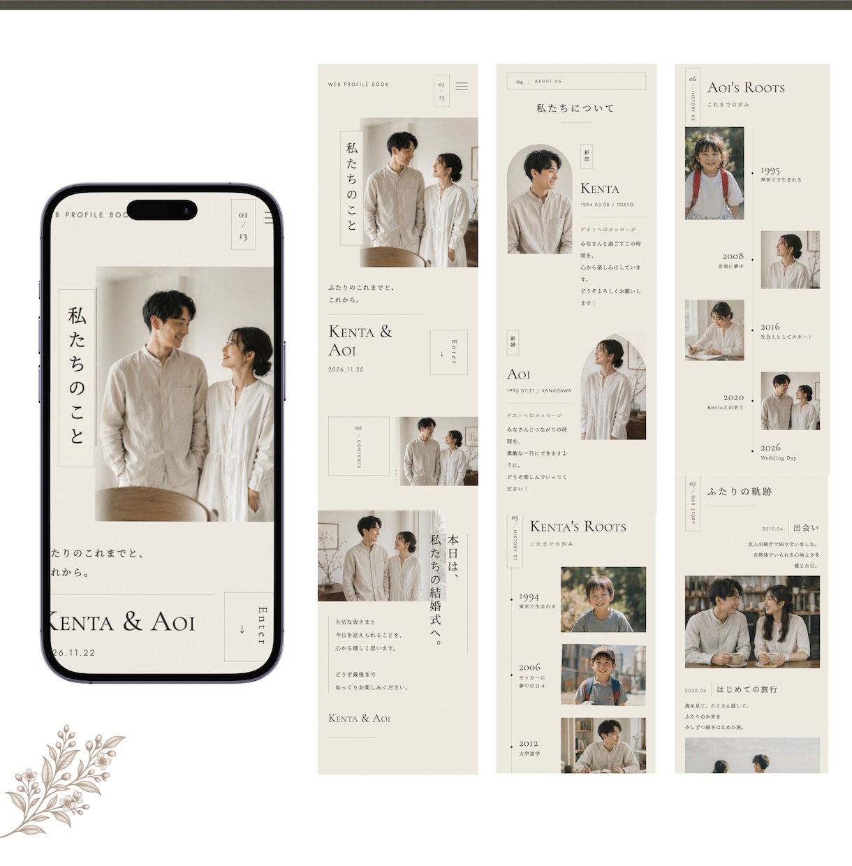 式後も開かれるWebプロフィールブックを届けます 【先着3名様モニター価格】席表・案内カード付き／直前修正OK イメージ4