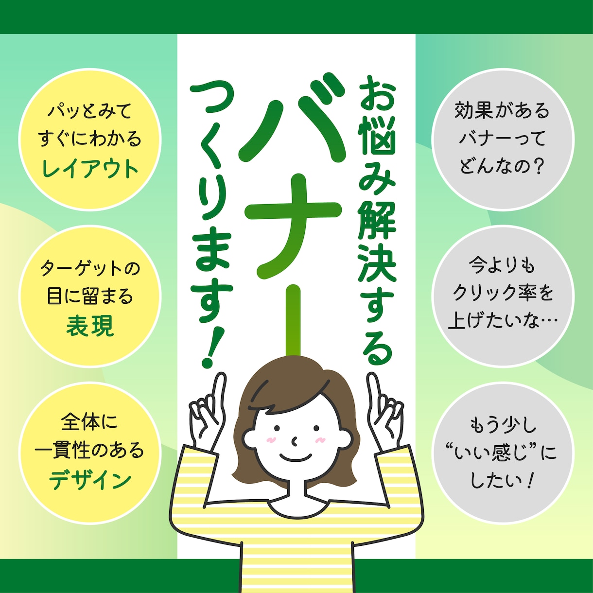 ターゲットにしっかりと届く！バナー作成します 初めての方大歓迎！修正無制限＆全サイズ同価格です イメージ1