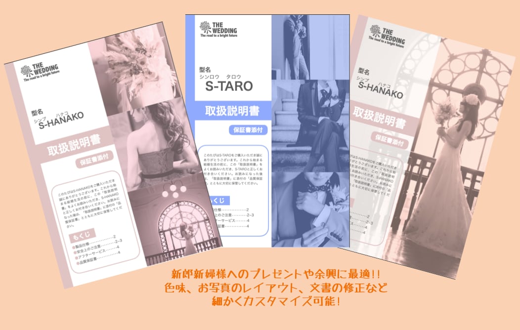 大切な人のための取扱説明書作ります 結婚式余興やプレゼントに最適！ イメージ2