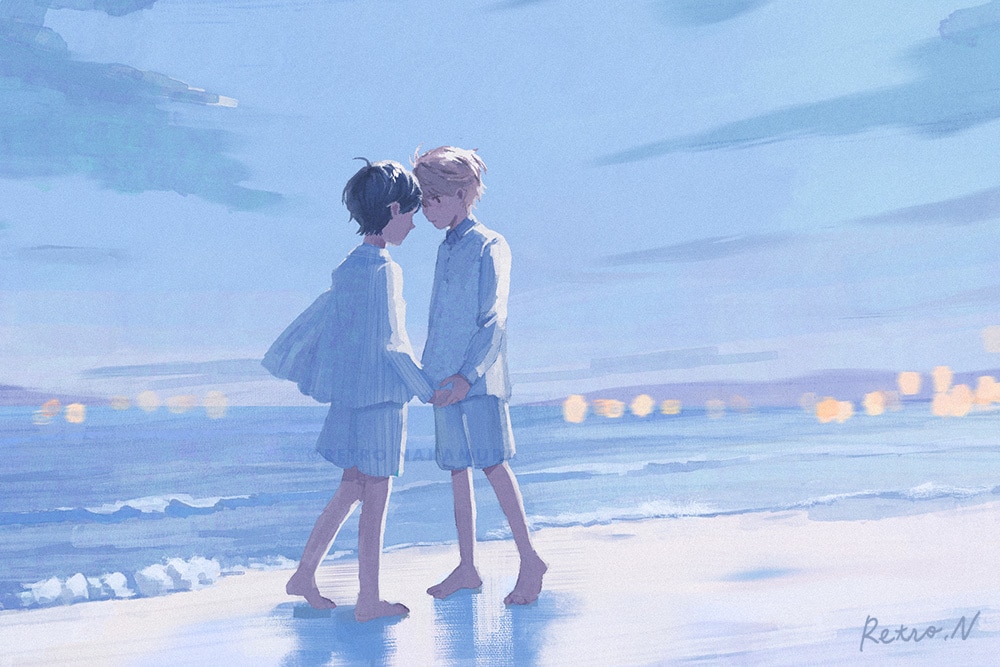 絵本のような背景有りイラスト描きます 配信用の背景・サムネイル画像に！ イメージ1