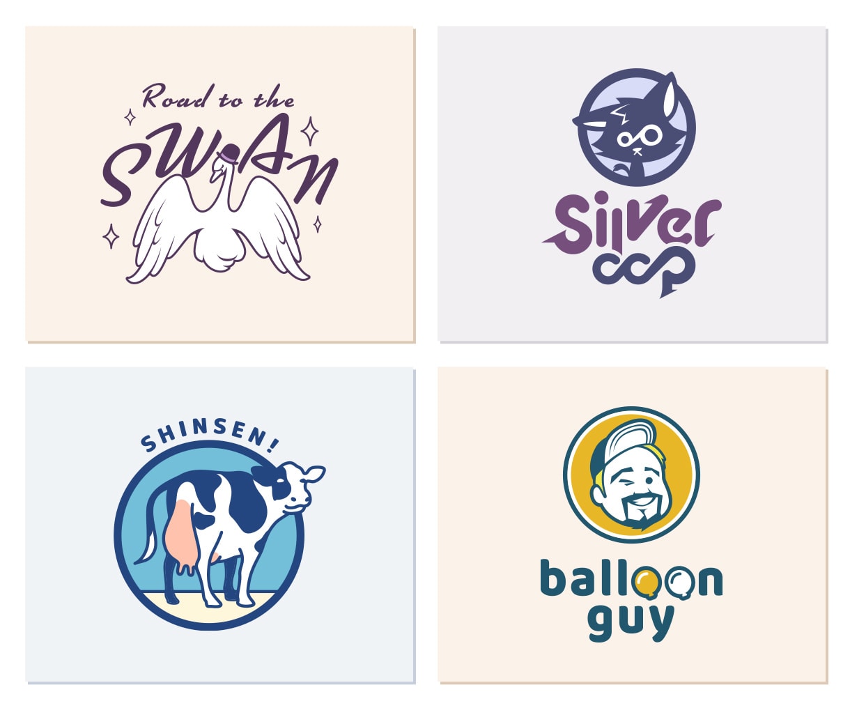 ビンテージ風でポップなイラストロゴ制作します ファンが増えるロゴ!キャッチーで親しみやすいデザインをお届け イメージ2