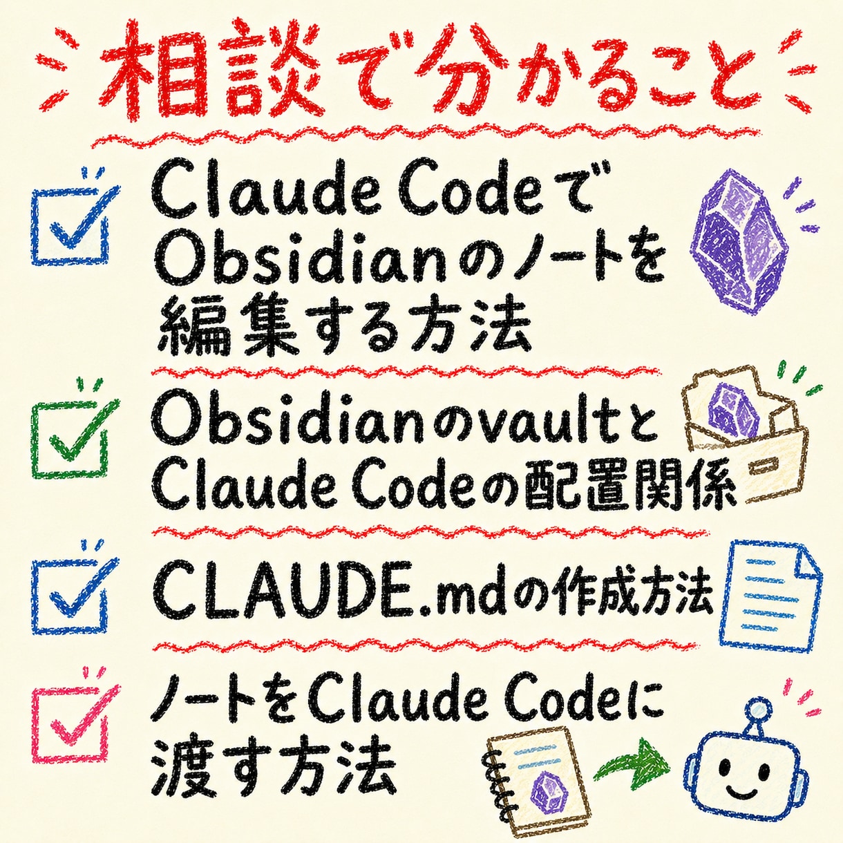 Claude×Obsidian活用相談受けます ノート整理とAI連携を通話でサポートします イメージ10