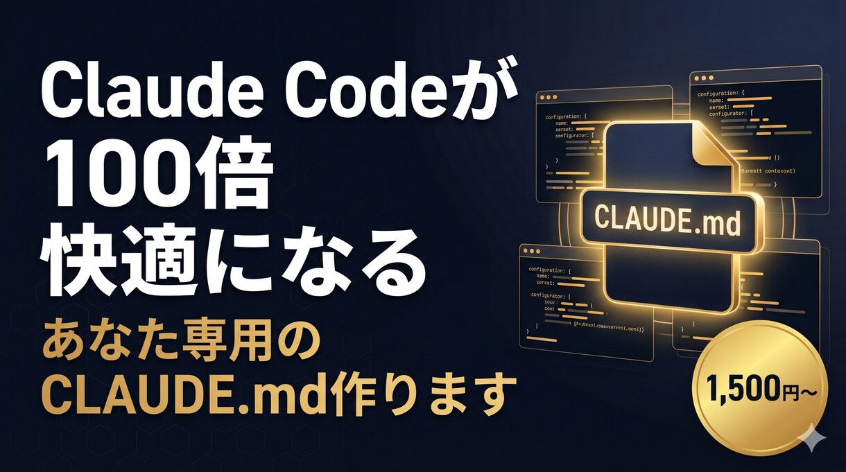 あなた専用CLAUDE.mdを作ります Claude Codeが劇的に使いやすくなる個別最適化設定 イメージ1