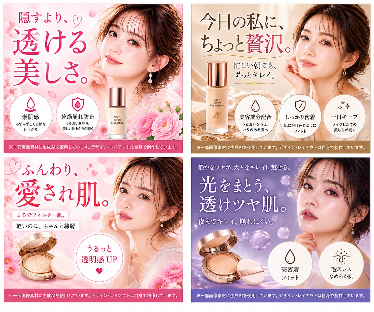 女性向け美容バナーを高見えデザインで制作します 女性向けサービスを高見えバナーで魅力的に イメージ5