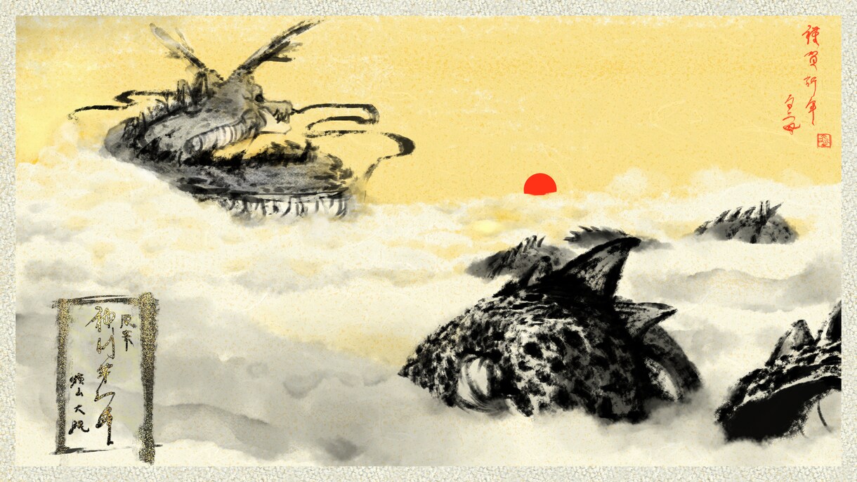 和風イラスト描きます 日本画風ー人物(3人まで)・山水・松竹梅・武器など イメージ8