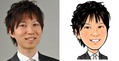 お写真から、笑顔の似顔絵を制作します アイコン用やご友人ご両親へのプレゼントにいかがですか♪ イメージ1