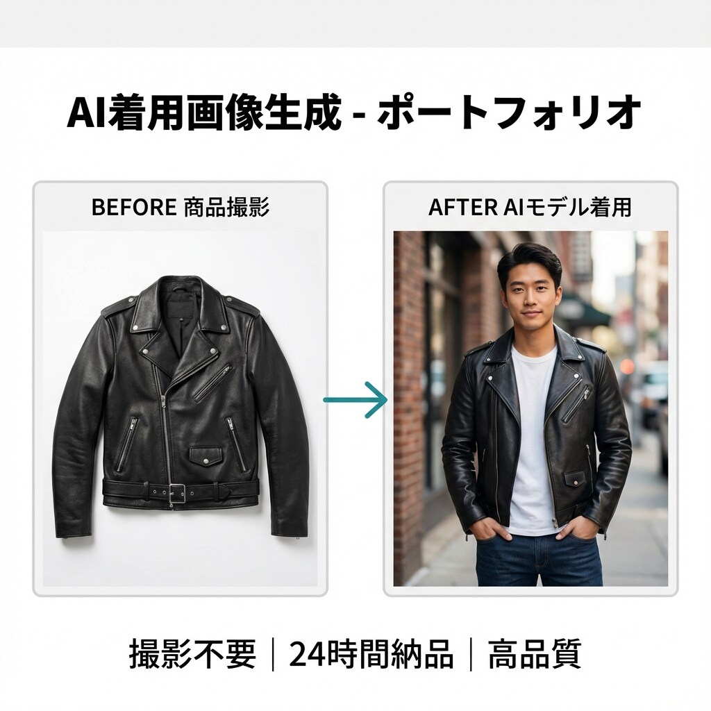 撮影不要!AIモデル着用画像を24H納品します スピード×低コスト!商品1枚から即対応可能 イメージ6