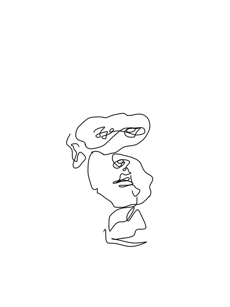 snsのトプ画描きます モノクロオシャレなアート風な絵を描きます。 イメージ4