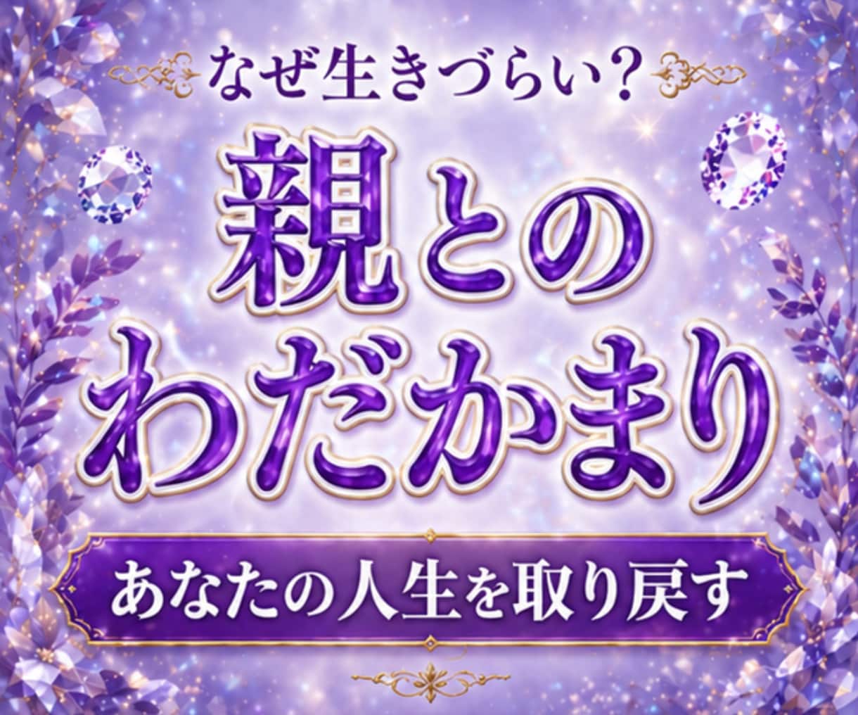親とのわだかまり｜苦しさの原因と今後の流れを視ます 確執・不仲・毒親？　親子関係の影響を解き本来の人生へ導きます イメージ1