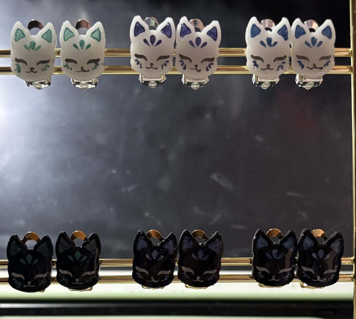 狐のイヤリング、ピアスお作りします 白狐か黒狐のイヤリング、ピアスはいかがでしょうか？ イメージ3