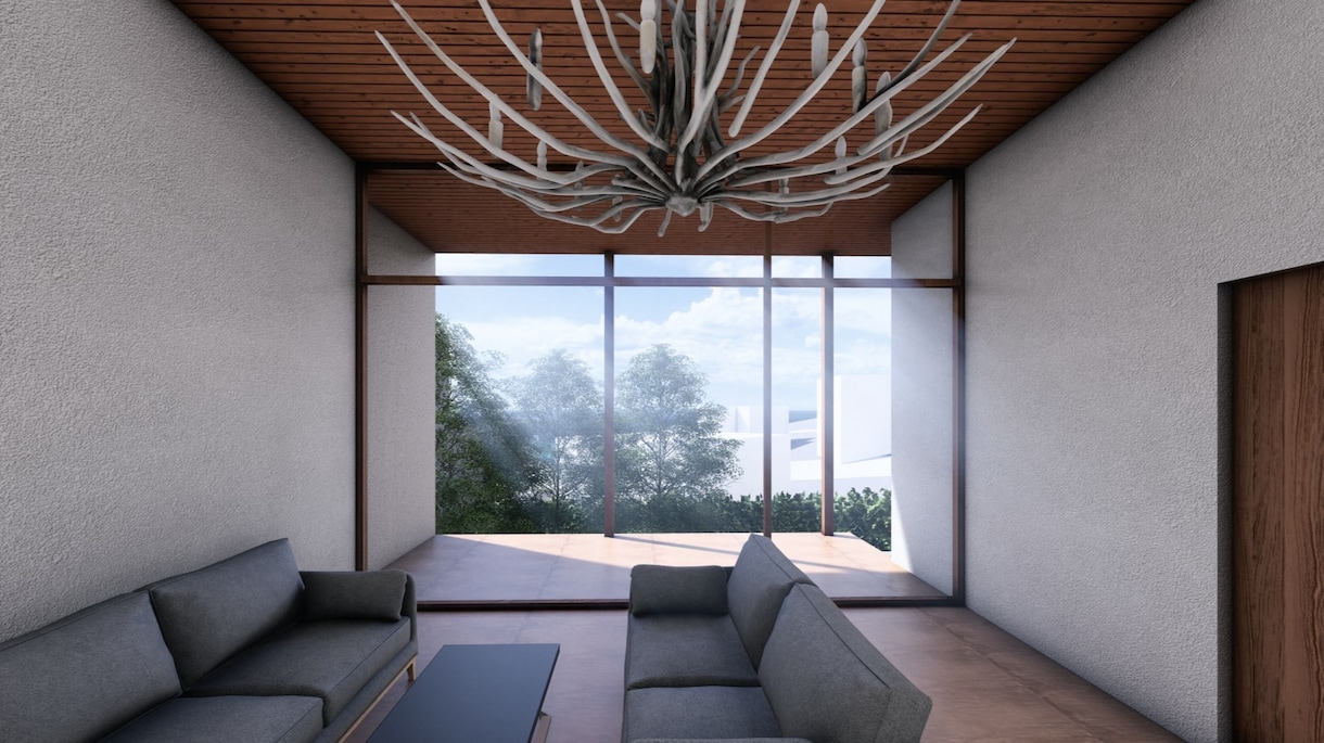 短納期/提案用の内観3Dパースを制作します 建築系大学院及び設計事務所の経験を活かし、短納期で制作します イメージ1