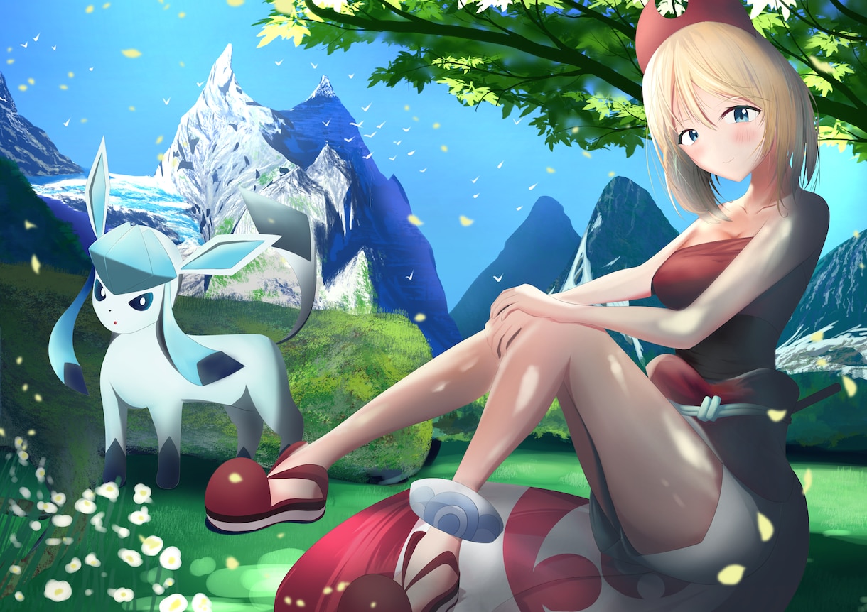 二次創作の美少女の一枚絵を描きます 駆け出しのため4000円で一枚絵を描きます イメージ5