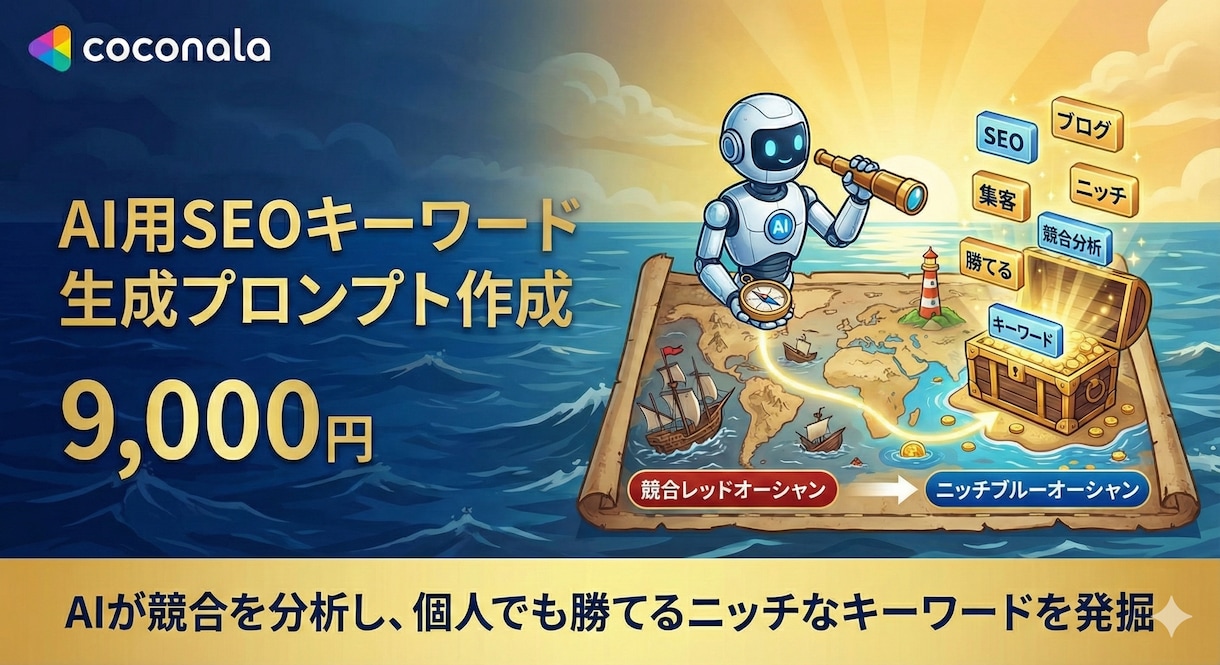 AI用SEOキーワード生成プロンプト作成します 目的とターゲットから狙えるSEOを抽出 イメージ2