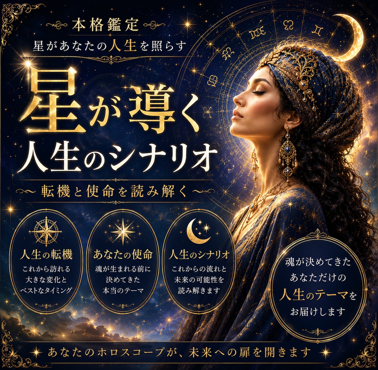 星が導く人生のシナリオ ～転機と使命を読み解きます ☆星の人生設計図リーディング☆彡 イメージ1