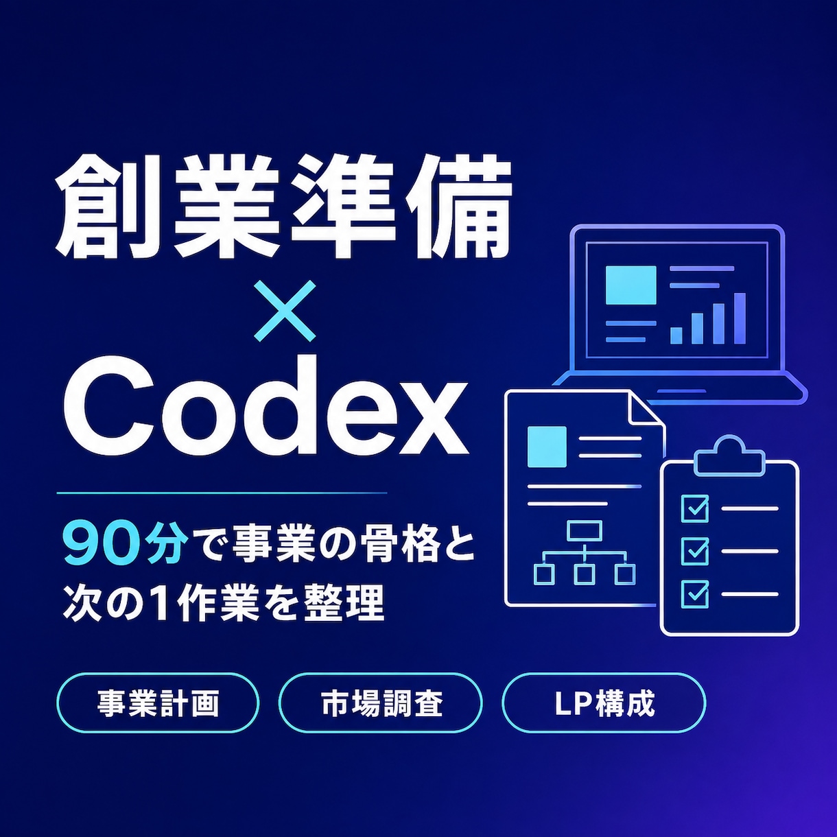 創業者向けCodex実践講座を行います 創業に必要な一式を題材にCodex操作を習得 イメージ1
