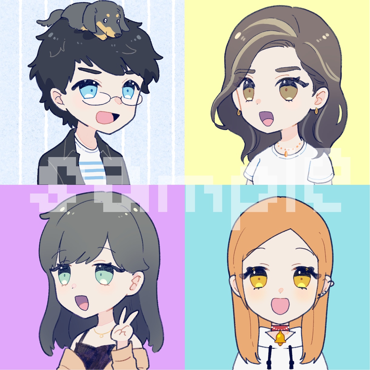 商用可/SNS等★アイコン描きます シンプルで可愛いデフォルメアイコン作成します！商用利用可能 イメージ3