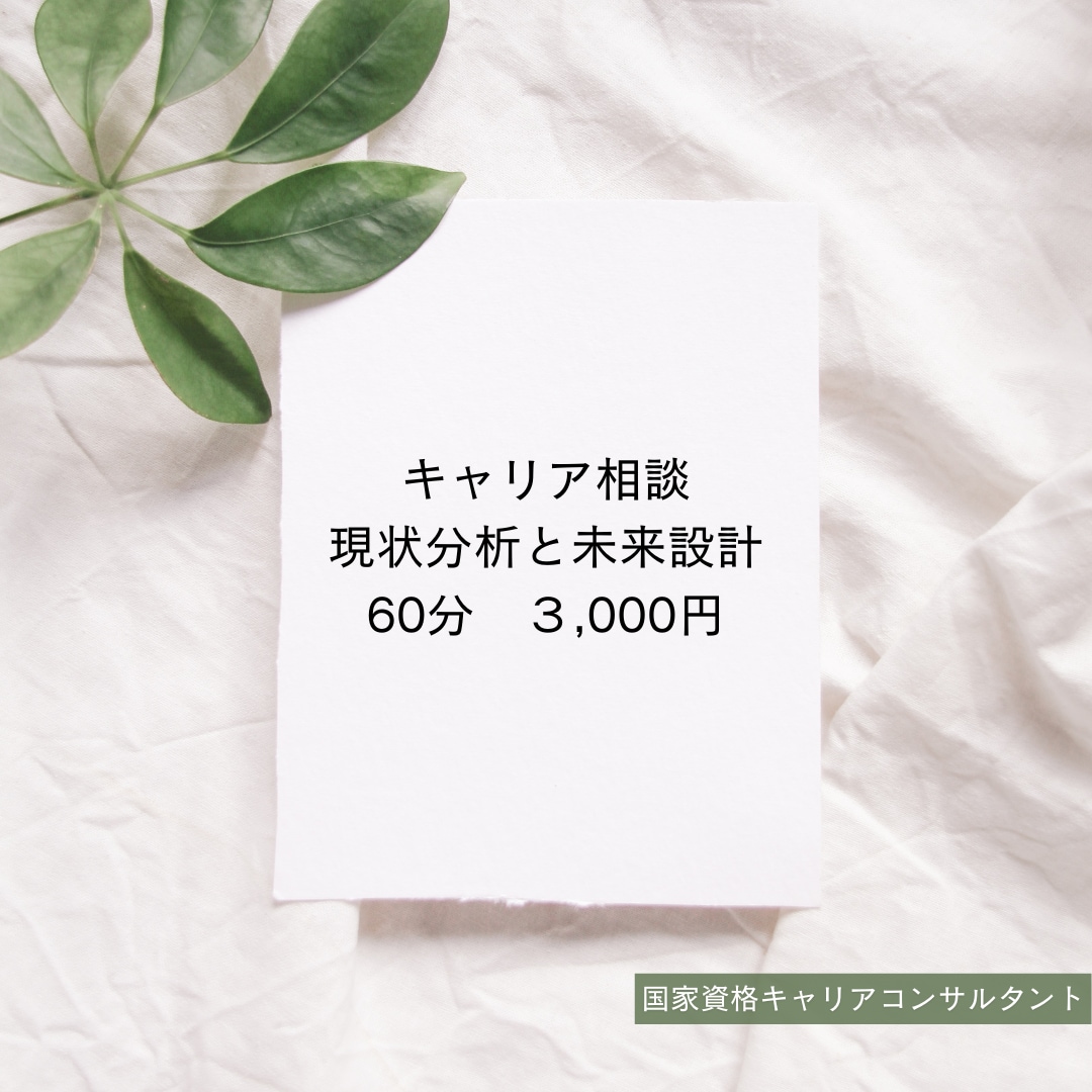 本気でキャリアに悩んでいる方！一緒に現状見直します 現状分析とありたい姿を見つけ出し明るい未来へ！ イメージ1