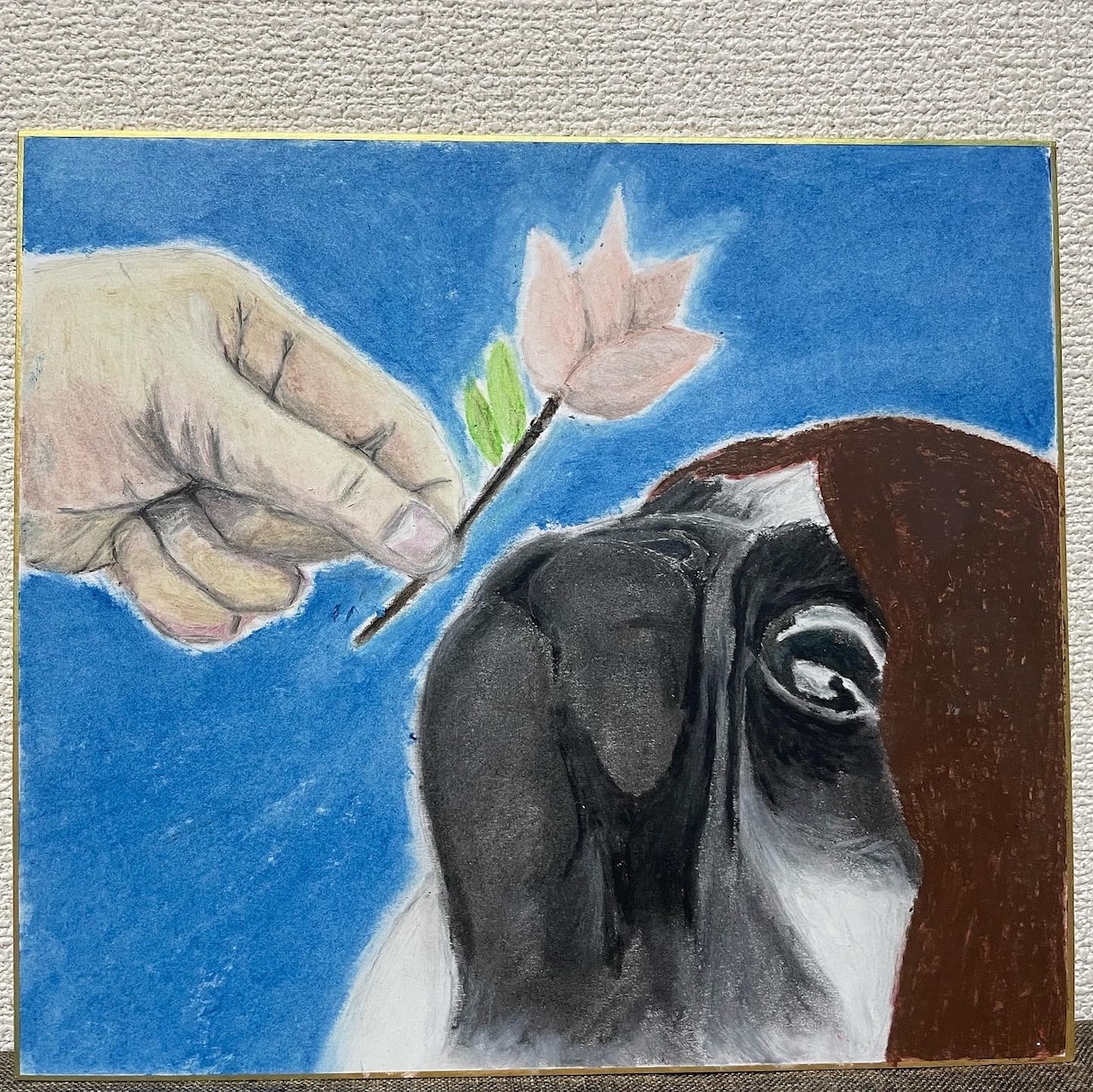 クレパスを使って猫の絵を描かせていただきます クレパスにしか出せない温かな絵でペットの絵を残してみませんか イメージ1