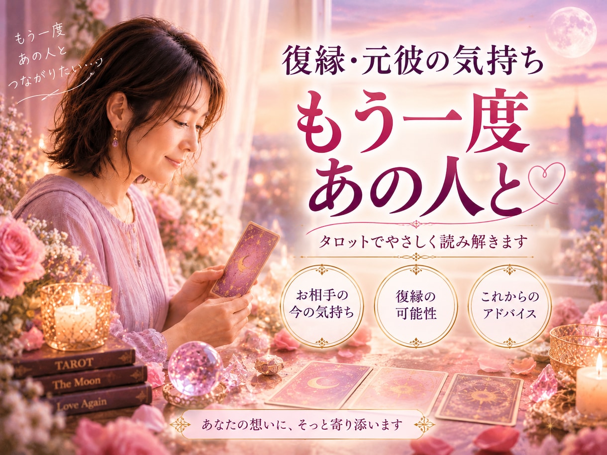 復縁｜別れたあの人の今の気持ちを読み解きます 復縁したいあなたへあの人の今の気持ちを丁寧に読み解きます イメージ2