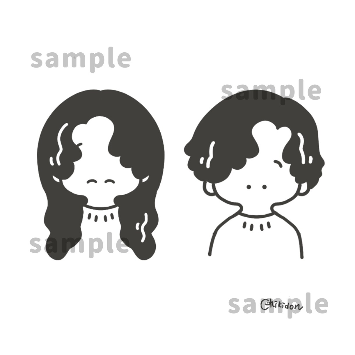 ゆるくてシンプルな線画のイラストを描きます SNSアイコンをかわいいイラストにしてみませんか？ イメージ3