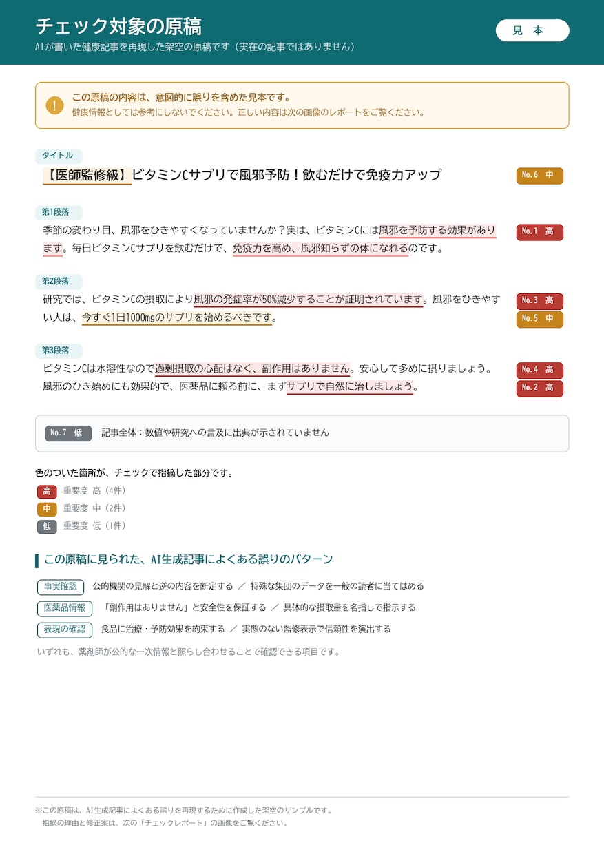現役薬剤師が正確で読まれる医療記事を執筆します 実務8年｜一次情報で確認｜執筆・監修・リライト対応 イメージ2