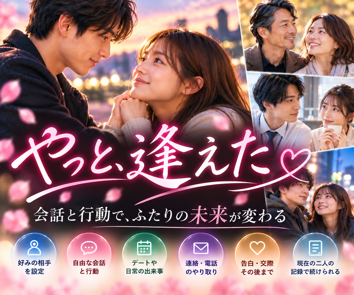AIでリアルな疑似恋愛を体験できます 会話と行動で二人の関係や未来が変化します イメージ1