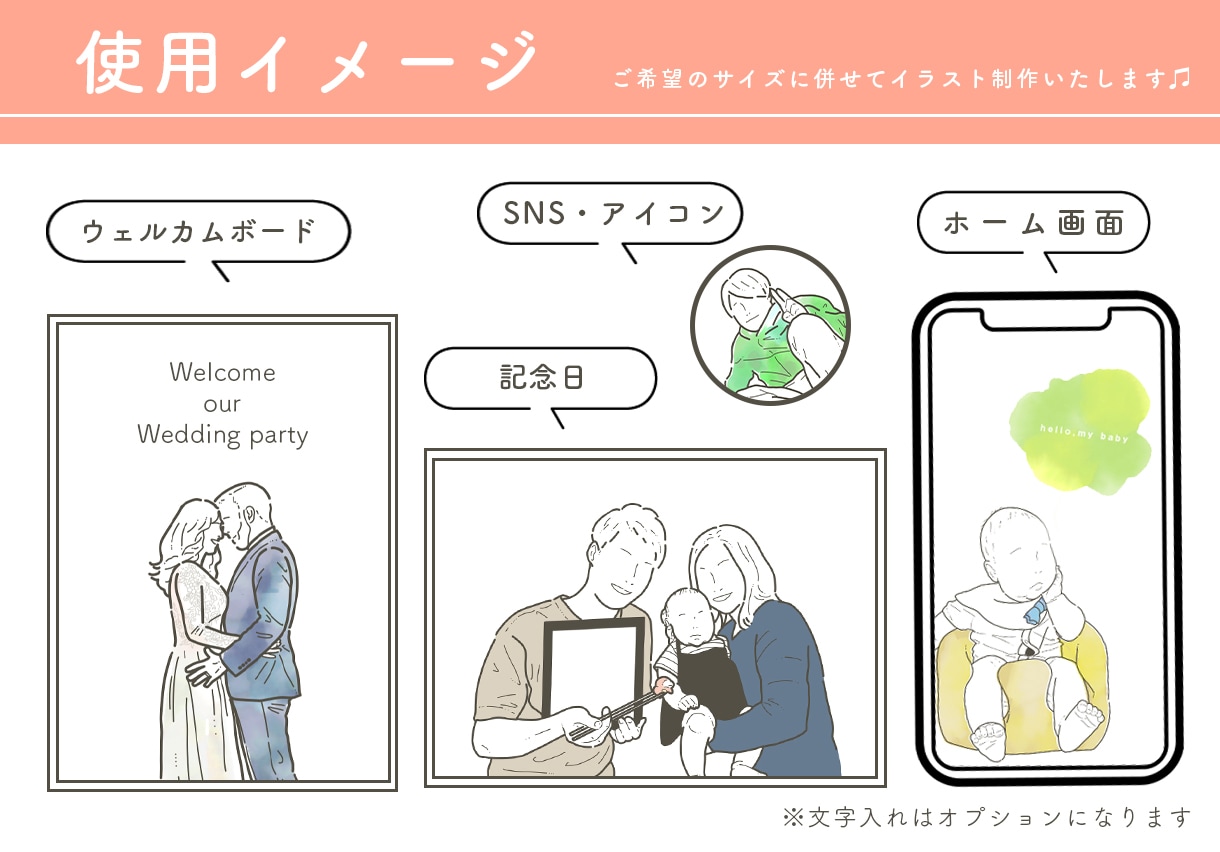 お気に入りの写真からイラストを制作します SNSアイコンや待ち受け、ちょっとしたプレゼントにも◎ イメージ2