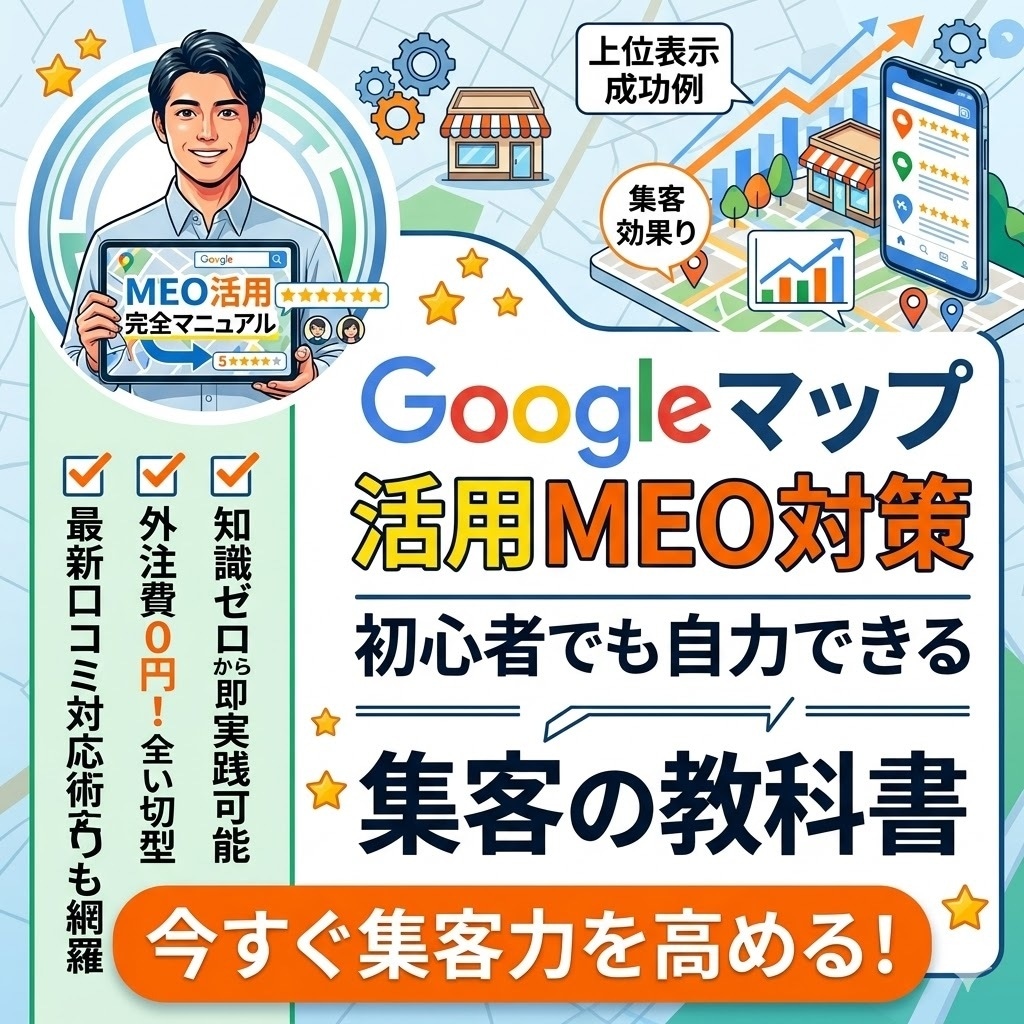 知識ゼロでもOK！MEO対策マニュアルを提供します 専門知識は一切不要！完全買い切りで集客力地域No.1へ！ イメージ1