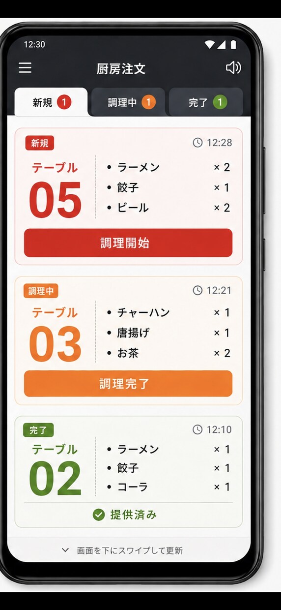 飲食店向けオーダーシステム提供します オーダー管理システム注文をもっと簡単に イメージ2