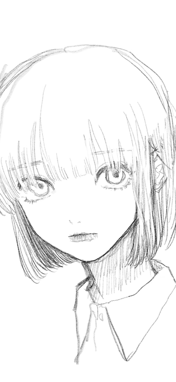 女の子のモノクロイラスト描きます ダークな雰囲気が得意ですアイコンやジャケ写真等お使いください イメージ1