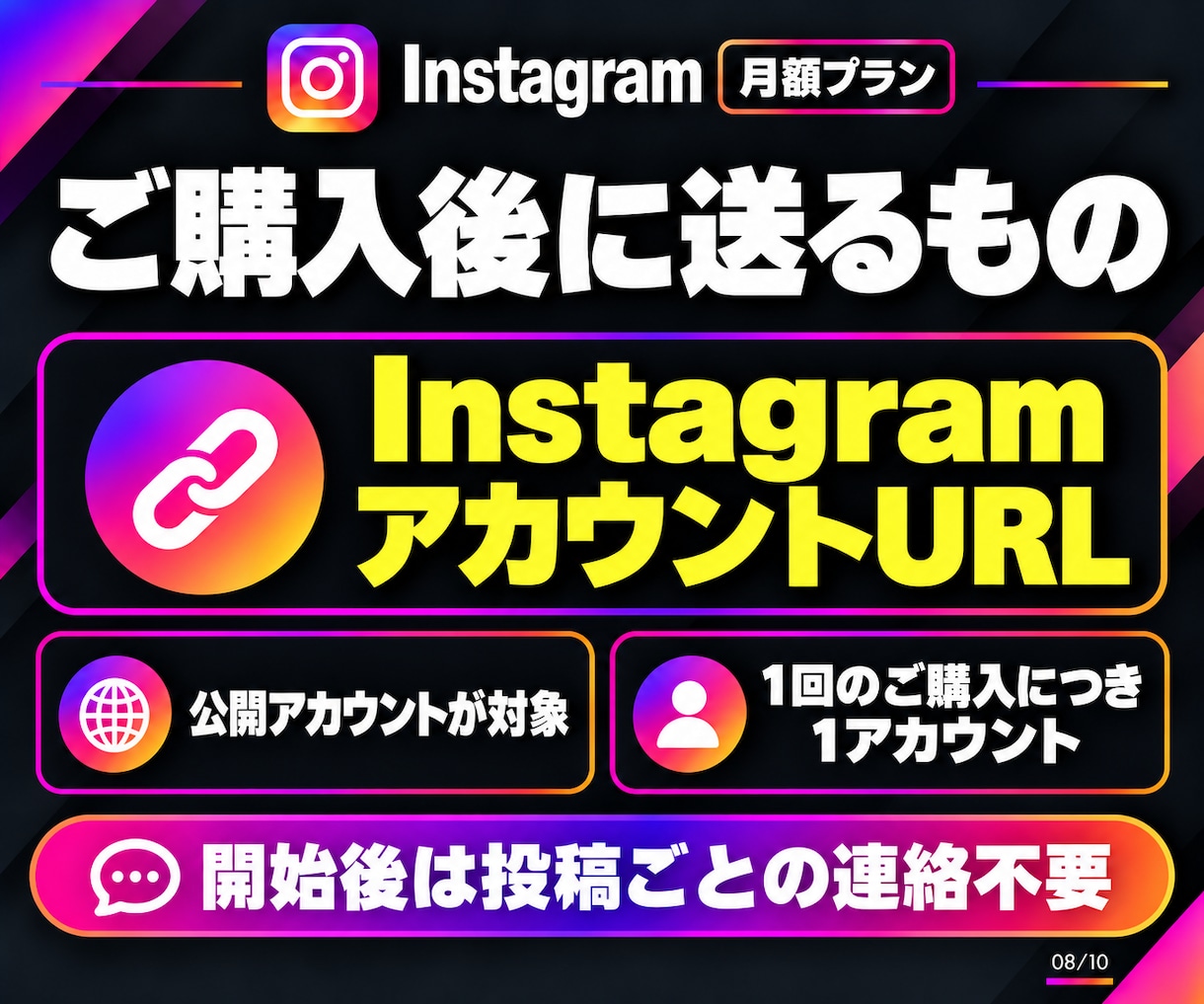 インスタリール再生数【30日間】まとめて増やします 連絡不要で毎回対応｜30日保証付き｜リール月額プラン｜高品質 イメージ8