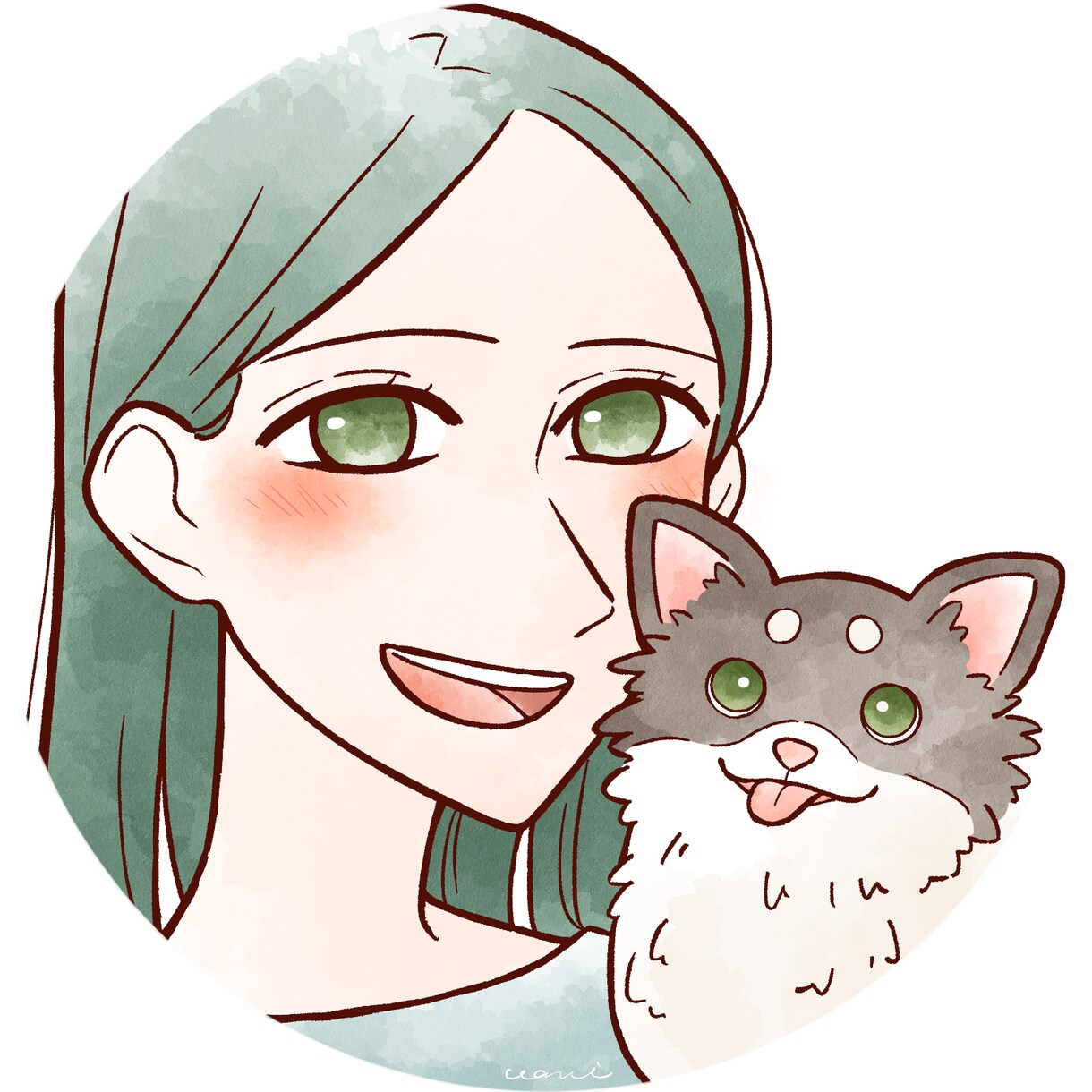 好印象な親しみやすいアイコンお描きします ビジネスにもおすすめな温かみのある水彩風イラスト イメージ5