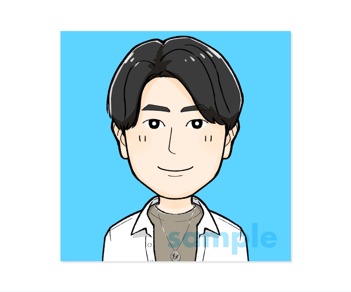 シンプルすぎず可愛い♪優しい好印象似顔絵描きます デフォルメ☆SNSやブログのアイコンお名刺に◎プレゼントにも イメージ9