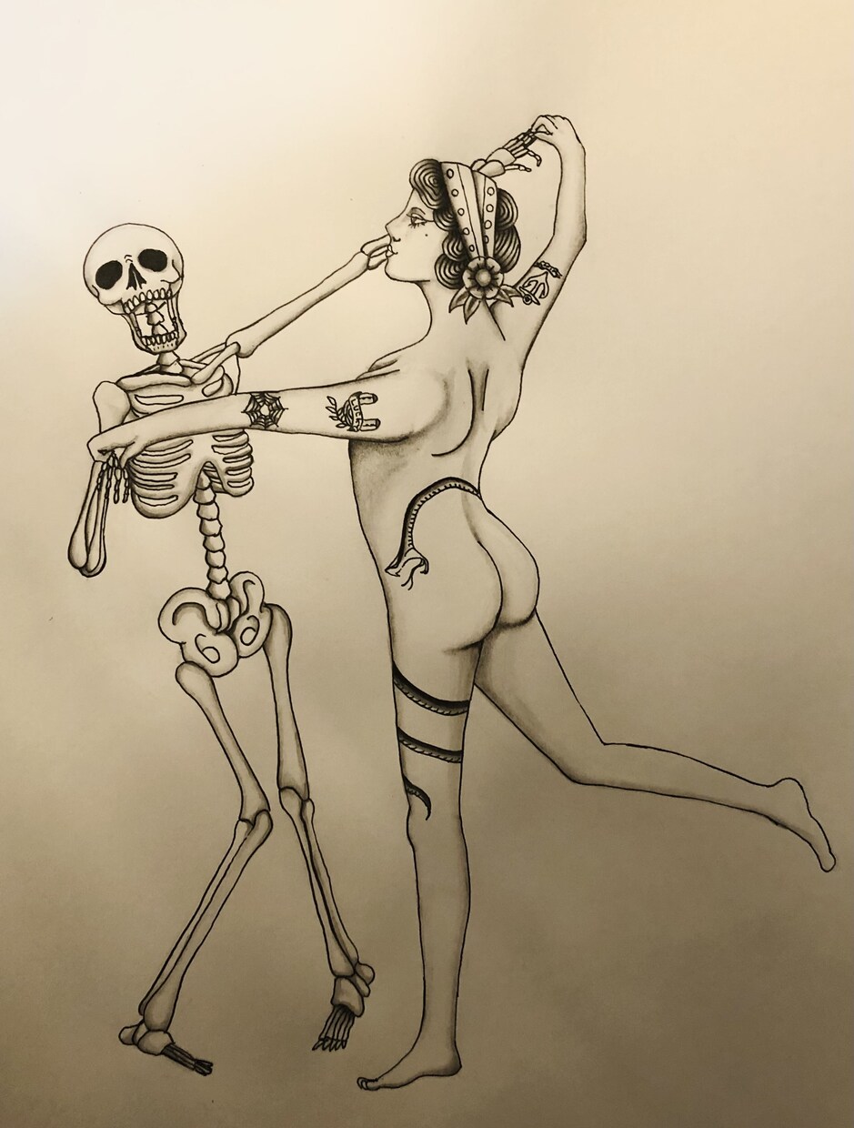タトゥーデザイン描きます タトゥーデザインのためのフラッシュを描きます。 イメージ3